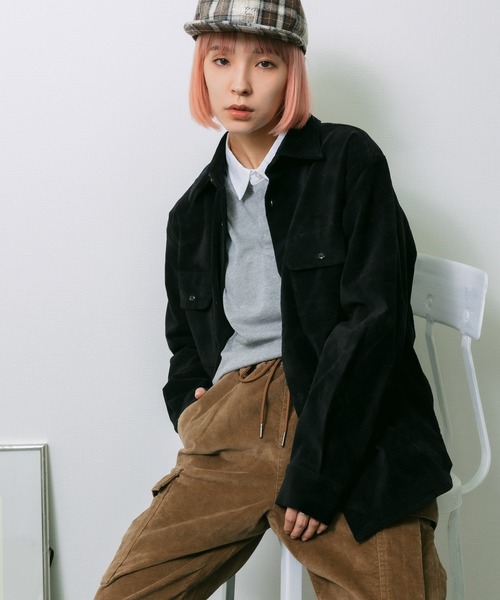 FIVE BROTHER(ファイブブラザー)の「FIVE BROTHERS/ファイブブラザーズ ベロアシャツ(シャツ/ブラウス・メンズ・ネイビー/ブラック/ブラウン・L/M)」の15枚目の写真