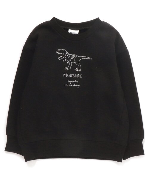BREEZE（ブリーズ）の「恐竜刺繍トレーナー（スウェット・キッズ・オレンジ/グリーン/ネイビー/グレー/ブラック/イエロー/サックスブルー・100/110/130/140/80/90/120）」の12枚目の写真