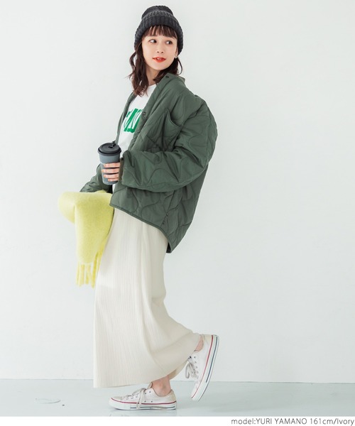 coca(coca)(コカ)の「厚手リブスカート(スカート・レディース・チャコールグレー/ブラック/ピンク/グリーン/アイボリー/キャメル・ONE SIZE)」の17枚目の写真