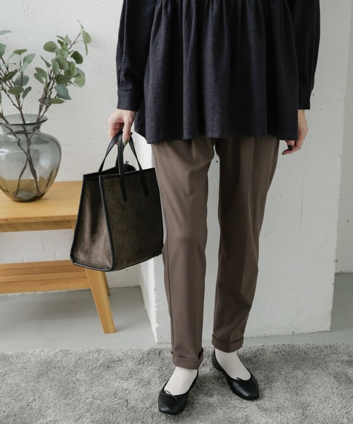 URBAN RESEARCH DOORS(アーバンリサーチドアーズ)の「ツイルストレッチテーパードイージーパンツ(その他パンツ・レディース・ブラック/ネイビー/カーキ・38/36/34)」の3枚目の写真