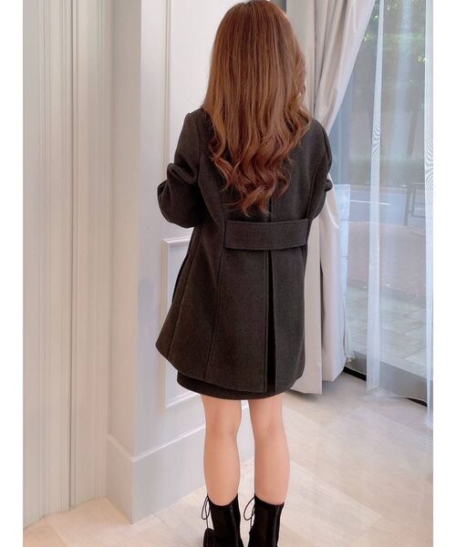 RESEXXY（リゼクシー）の「ビックカラーミディコート【セットアップ着用可能】（ピーコート・レディース・ブラック/ベージュ/アイボリー・FREE）」の17枚目の写真