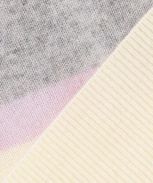 J.PRESS Ladies(J.プレス レディス)の「【洗える】CASHMERE BLENDⅡ カラーブロック ニット(ニット/セーター・レディース・ホワイト系1/ブラウン系1/ふじ色系1/サックスブルー系1・SMALL)」の14枚目の写真