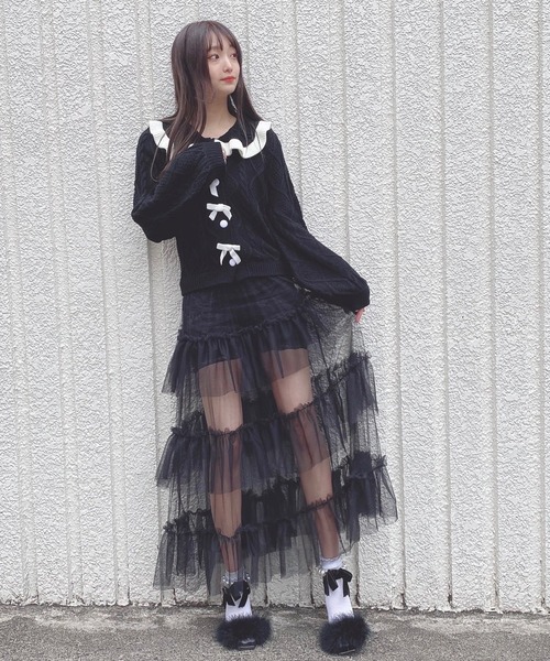 Swankiss（スワンキス）の「YY tulle tiered LS/K（スカート