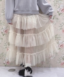 Swankiss(スワンキス)の「YY tulle tiered LS/K(スカート Swankiss(スワンキス)の「YY tulle tiered LS/K(スカート