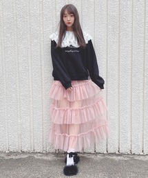 Swankiss(スワンキス)の「YY tulle tiered LS/K(スカート Swankiss(スワンキス)の「YY tulle tiered LS/K(スカート