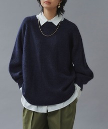 RASW アルパカ混ボートネックニット