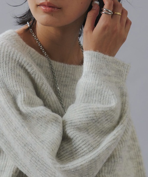 ニット セーター RASW アルパカ混ボートネックニット レディース RASW アルパカ混ボートネックニット（ニット/セーター）｜RASW