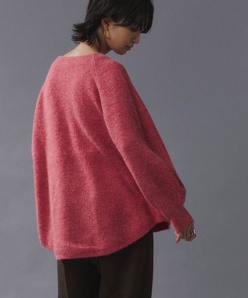 RASW（ラス）の「RASW アルパカ混ボートネックニット（ニット/セーター・レディース・ライトグレー/ネイビー/ピンク/ライトベージュ/ブルー系その他/モカ/ライトブルー/レッド・M/L）」の18枚目の写真