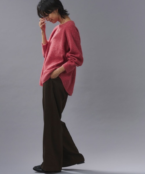 RASW（ラス）の「RASW アルパカ混ボートネックニット（ニット/セーター・レディース・ライトグレー/ネイビー/ピンク/ライトベージュ/ブルー系その他/モカ/ライトブルー/レッド・M/L）」の19枚目の写真