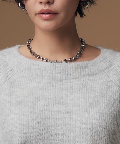 RASW（ラス）の「RASW アルパカ混ボートネックニット（ニット/セーター・レディース・ライトグレー/ネイビー/ピンク/ライトベージュ/ブルー系その他/モカ/ライトブルー/レッド・M/L）」の22枚目の写真