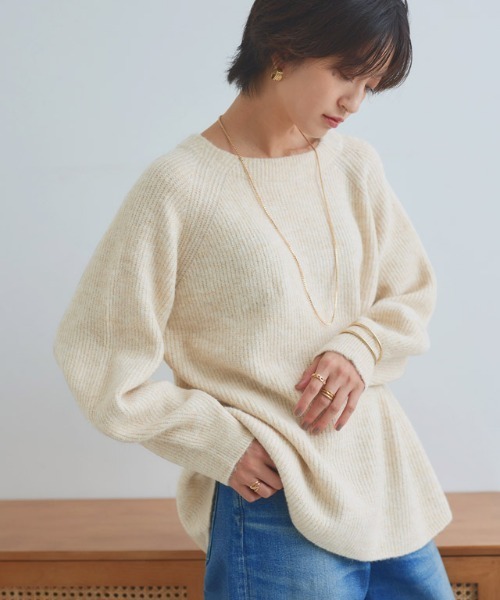 RASW アルパカ混ボートネックニット（ニット/セーター）｜RASW（ラス