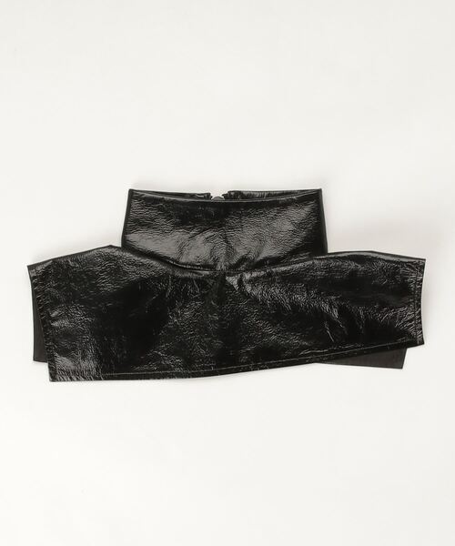 JOHN LAWRENCE SULLIVAN（ジョンローレンスサリバン）の「PATENT NECK GAITER（ストール/ショール・メンズ・ブラック・ONE SIZE）」の2枚目の写真