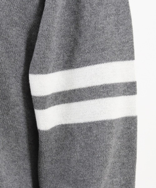 MARBLES（マーブルズ）の「mn2491-CHECKER BORDER KNIT PULLOVER ニットプルオーバー（ニット/セーター・メンズ・ネイビー/トップグレー・L/XL/M）」の20枚目の写真