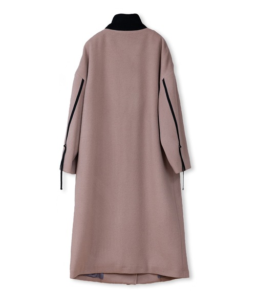 La SRIC（ラスリック）の「La SRIC / バイカラーネックロングCT/ウール100（その他アウター・レディース・ブラック/モカ・38）」の19枚目の写真