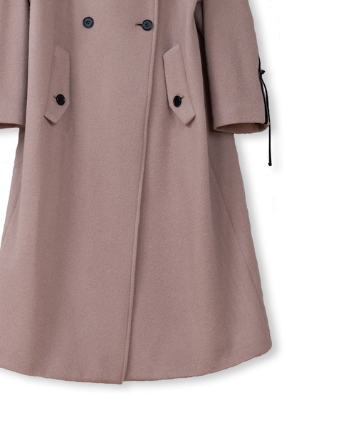 La SRIC（ラスリック）の「La SRIC / バイカラーネックロングCT/ウール100（その他アウター・レディース・ブラック/モカ・38）」の7枚目の写真