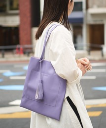 Actually | フェイクレザー フラットトート(トートバッグ)