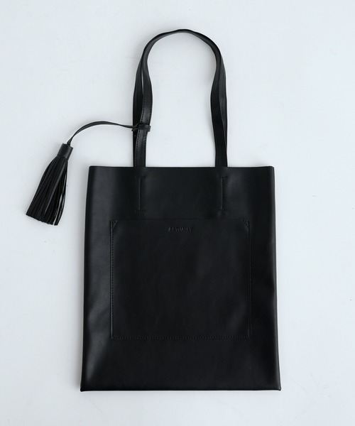 トートバッグ バケットバッグ フェイクレザー ラージ ブラック SUIT SQUARE 【スーツスクエア】レディース バッグ WEB限定