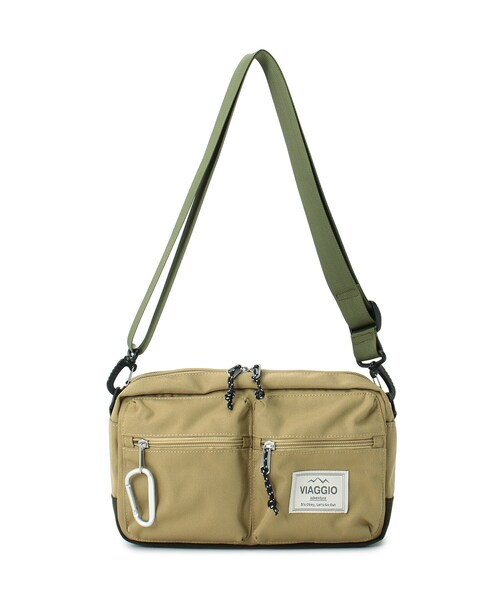 SHOO・LA・RUE（シューラルー）の「◆カラビナ付き VIAGGIOショルダー（ショルダーバッグ・レディース・チャコールグレー/ライトベージュ/ピンク系/カーキ系4・00）」の3枚目の写真