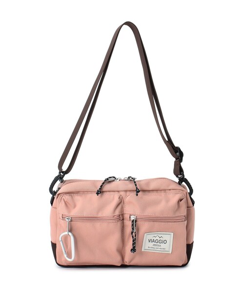 SHOO・LA・RUE（シューラルー）の「◆カラビナ付き VIAGGIOショルダー（ショルダーバッグ・レディース・チャコールグレー/ライトベージュ/ピンク系/カーキ系4・00）」の4枚目の写真