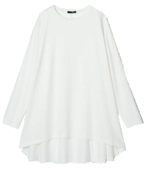 RANAN（ラナン）の「[サスティナブル]綿100％フレアーシルエット長袖ロンT（Tシャツ/カットソー・レディース・オフホワイト/ベージュ/ブラック/ダークブルー/ダークブラウン/オレンジ系その他/ライトグレー/イエロー/パープル/チャコール・LL/M/L/3L）」の12枚目の写真