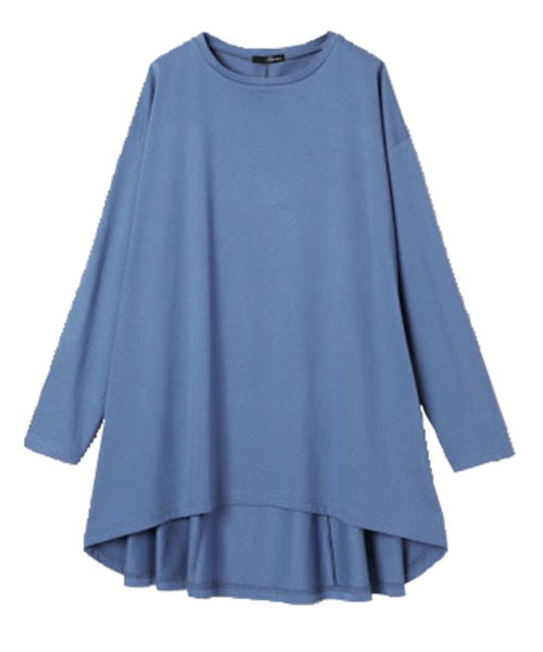 RANAN（ラナン）の「[サスティナブル]綿100％フレアーシルエット長袖ロンT（Tシャツ/カットソー・レディース・オフホワイト/ベージュ/ブラック/ダークブルー/ダークブラウン/オレンジ系その他/ライトグレー/イエロー/パープル/チャコール・LL/M/L/3L）」の13枚目の写真