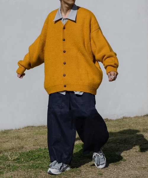 kutir(クティール)の「ワイドタックバルーンカーゴパンツ(カーゴパンツ・メンズ・ダークブラウン/イエロー/ネイビー/チャコールグレー・LARGE/SMALL/MEDIUM)」の13枚目の写真
