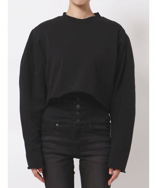 EMODA（エモダ）の「ショルダータックショートプルオーバー（Tシャツ/カットソー・レディース・ホワイト/ブラック/グリーン/キャメル・FREE）」の3枚目の写真