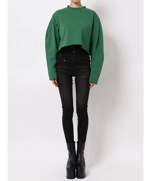 EMODA（エモダ）の「ショルダータックショートプルオーバー（Tシャツ/カットソー・レディース・ホワイト/ブラック/グリーン/キャメル・FREE）」の20枚目の写真