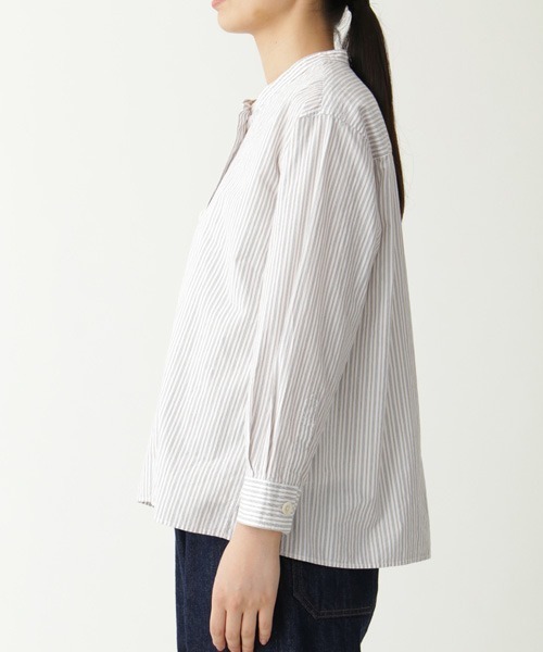 MHL.（エムエイチエル）の「TRAM STRIPE COTTON（シャツ/ブラウス・レディース・オフホワイト・1/2/3）」の7枚目の写真