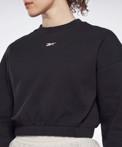Reebok(リーボック)の「DreamBlend コットンミッドレイヤー スウェットシャツ / DreamBlend Cotton Midlayer Sweatshirt(スウェット・レディース・ブラック/ベージュ系その他・X-SMALL/MEDIUM/X-LARGE/LARGE/XX-LARGE/SMALL)」の3枚目の写真