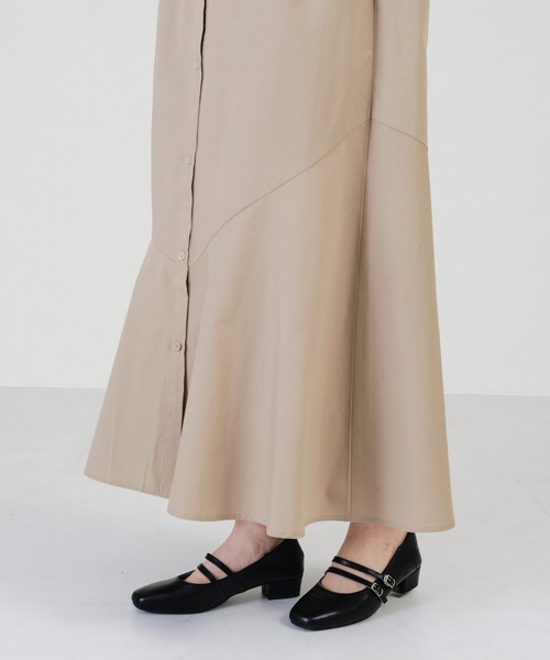 acro（アクロ）の「イレヘムマーメイドシャツワンピース/AC1306（シャツワンピース・レディース・ベージュ/ブラック/ホワイト・ﾌﾘ-）」の11枚目の写真