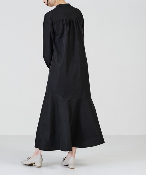 acro（アクロ）の「イレヘムマーメイドシャツワンピース/AC1306（シャツワンピース・レディース・ベージュ/ブラック/ホワイト・ﾌﾘ-）」の4枚目の写真