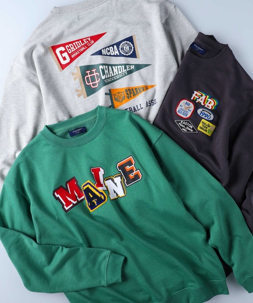 BACK NUMBER（バックナンバー）の「【BACK NUMBER】ワッペンクルースウェット（スウェット・メンズ・ブラック/ライム/ライトグレー・M/L/XL）」の17枚目の写真