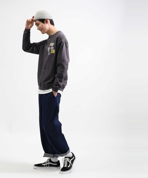 BACK NUMBER（バックナンバー）の「【BACK NUMBER】ワッペンクルースウェット（スウェット・メンズ・ブラック/ライム/ライトグレー・M/L/XL）」の8枚目の写真