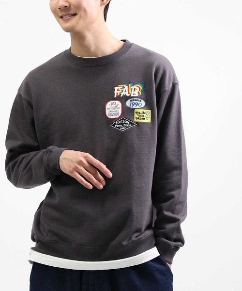 BACK NUMBER（バックナンバー）の「【BACK NUMBER】ワッペンクルースウェット（スウェット・メンズ・ブラック/ライム/ライトグレー・M/L/XL）」の9枚目の写真