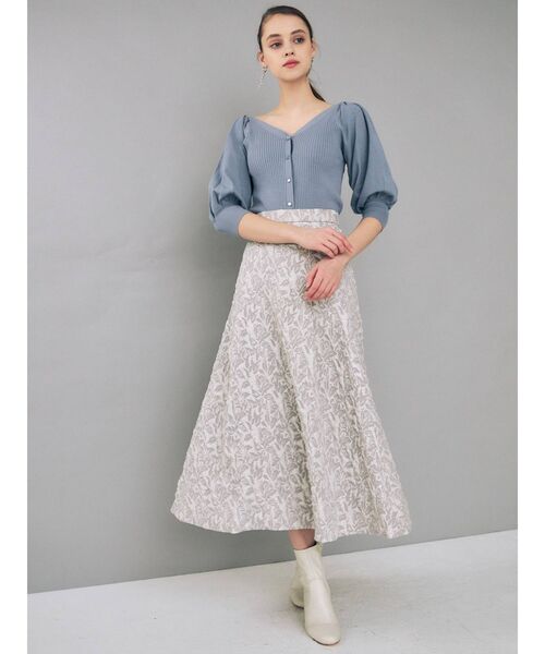 MERCURYDUO（マーキュリーデュオ）の「3WAYパワショルリブニットカーディガン（カーディガン/ボレロ・レディース・アイボリー/ピンク/ブルー/ダークブラウン・FREE）」の8枚目の写真