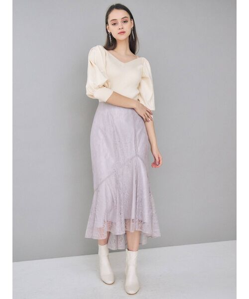 MERCURYDUO（マーキュリーデュオ）の「3WAYパワショルリブニットカーディガン（カーディガン/ボレロ・レディース・アイボリー/ピンク/ブルー/ダークブラウン・FREE）」の11枚目の写真