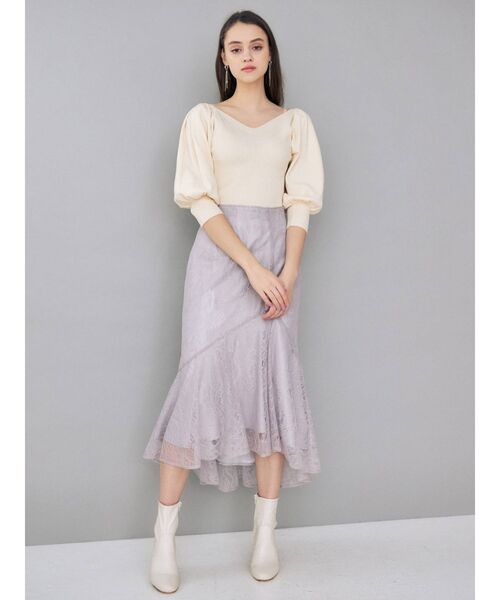 MERCURYDUO（マーキュリーデュオ）の「3WAYパワショルリブニットカーディガン（カーディガン/ボレロ・レディース・アイボリー/ピンク/ブルー/ダークブラウン・FREE）」の14枚目の写真