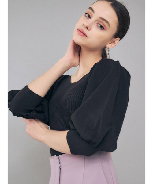 MERCURYDUO（マーキュリーデュオ）の「3WAYパワショルリブニットカーディガン（カーディガン/ボレロ・レディース・アイボリー/ピンク/ブルー/ダークブラウン・FREE）」の17枚目の写真