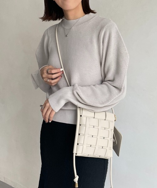 CAPRICIEUX LE'MAGE（カプリシューレマージュ）の「ビーンズスリーブプルオーバー（ニット/セーター・レディース・チャコールグレー/グレイッシュベージュ/イエロー/ピンク・FREE）」の16枚目の写真