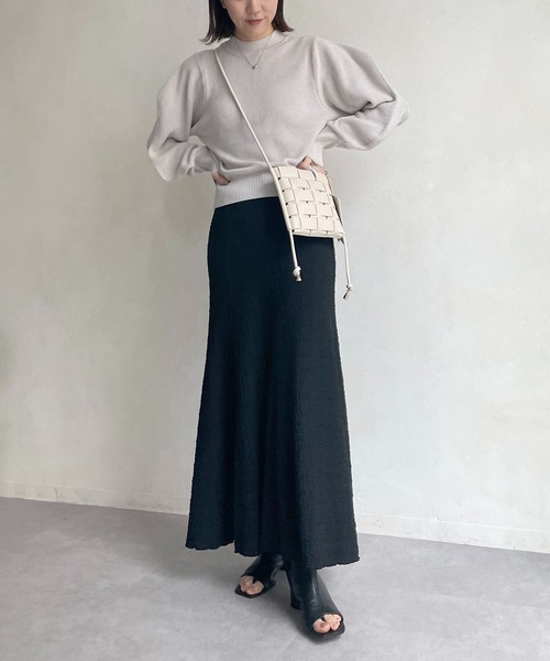 CAPRICIEUX LE'MAGE（カプリシューレマージュ）の「ビーンズスリーブプルオーバー（ニット/セーター・レディース・チャコールグレー/グレイッシュベージュ/イエロー/ピンク・FREE）」の19枚目の写真