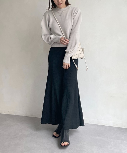 CAPRICIEUX LE'MAGE（カプリシューレマージュ）の「ビーンズスリーブプルオーバー（ニット/セーター・レディース・チャコールグレー/グレイッシュベージュ/イエロー/ピンク・FREE）」の20枚目の写真