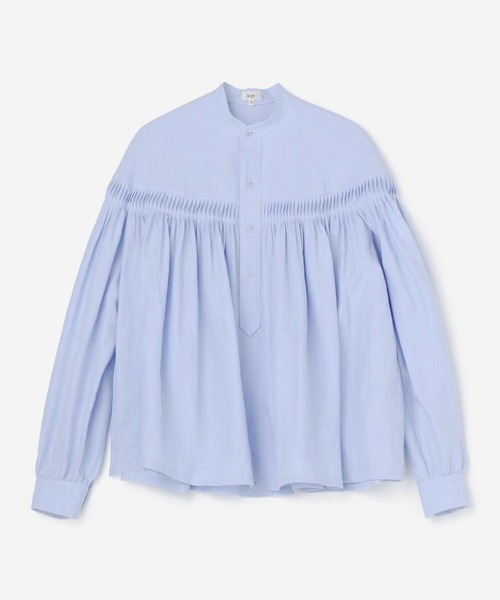 Scye(サイ)の「Scye | 〈別注〉リネンピンタックプルオーバーブラウス WOMEN(シャツ/ブラウス・レディース・ライトブルー・38)」の7枚目の写真