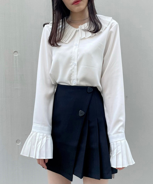 titty&Co. PETIT(ティティアンドコープティ)の「【titty&Co.PETIT】プリーツカラーブラウス(シャツ/ブラウス・レディース・ホワイト・FREE)」の5枚目の写真