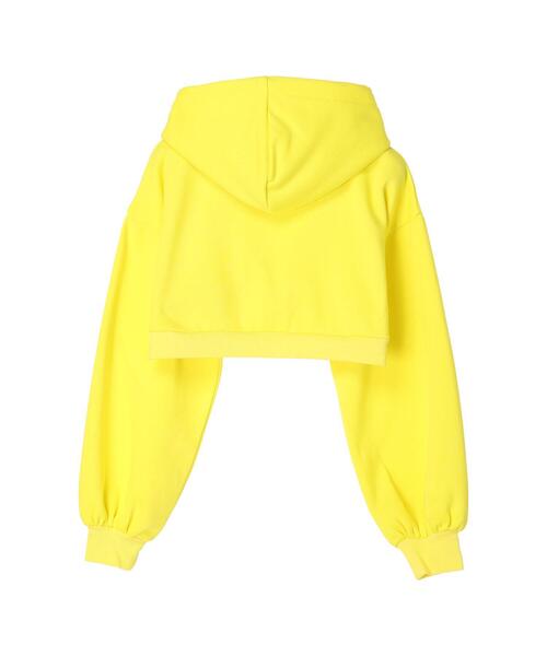 koe（コエ）の「ショート丈裏起毛パーカー*（パーカー・レディース・オフホワイト/ブラック/イエロー/グリーン・M）」の22枚目の写真