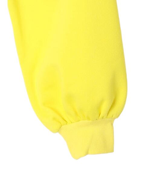 koe（コエ）の「ショート丈裏起毛パーカー*（パーカー・レディース・オフホワイト/ブラック/イエロー/グリーン・M）」の20枚目の写真