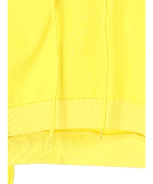 koe（コエ）の「ショート丈裏起毛パーカー*（パーカー・レディース・オフホワイト/ブラック/イエロー/グリーン・M）」の19枚目の写真