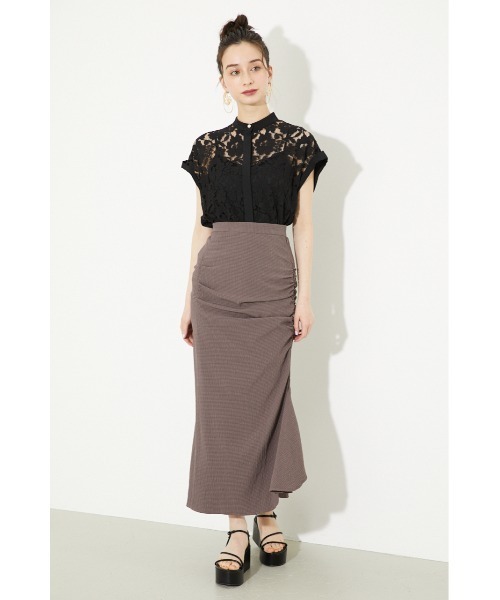 rienda（リエンダ）の「ギャザーマーメイドスカート（スカート・レディース・ブラウン/ブラック/ホワイト・X-SMALL/MEDIUM/SMALL）」の17枚目の写真