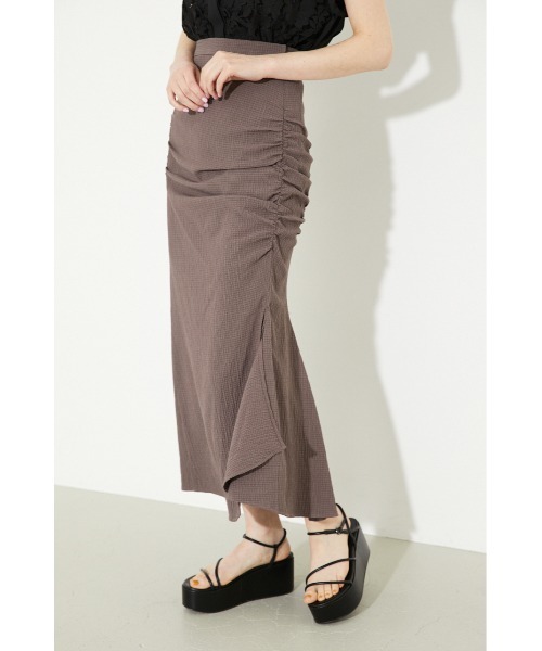 rienda（リエンダ）の「ギャザーマーメイドスカート（スカート・レディース・ブラウン/ブラック/ホワイト・X-SMALL/MEDIUM/SMALL）」の18枚目の写真