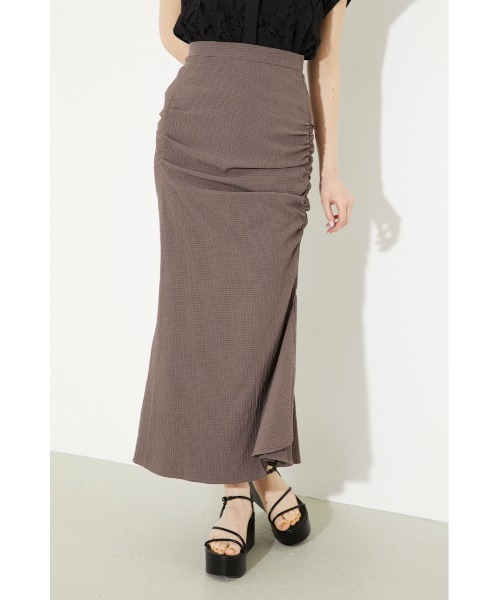 rienda（リエンダ）の「ギャザーマーメイドスカート（スカート・レディース・ブラウン/ブラック/ホワイト・X-SMALL/MEDIUM/SMALL）」の7枚目の写真